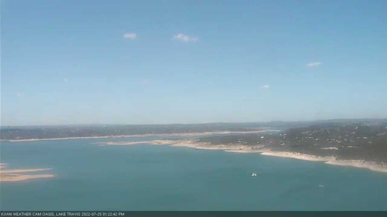 Lake Travis webcam, July 25, 2022 1:25 PM CT