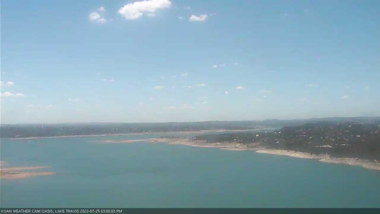 Lake Travis webcam, July 25, 2022 3:00 PM CT