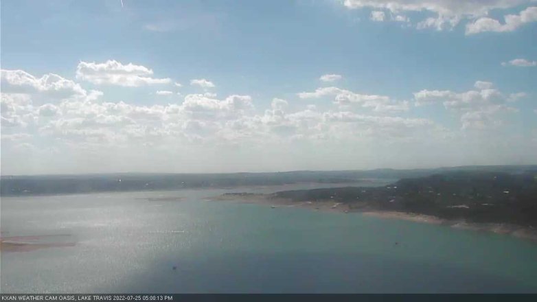Lake Travis webcam, July 25, 2022 5:00 PM CT