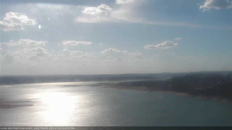 Lake Travis webcam, July 25, 2022 5:45 PM CT