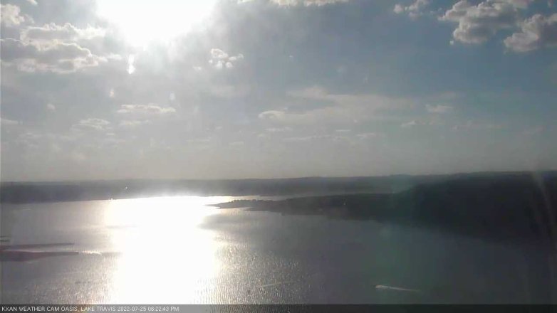 Lake Travis webcam, July 25, 2022 6:25 PM CT
