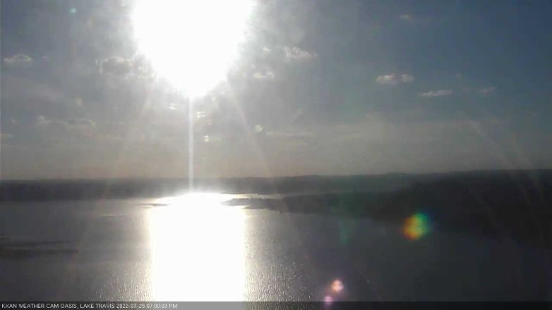 Lake Travis webcam, July 25, 2022 7:00 PM CT
