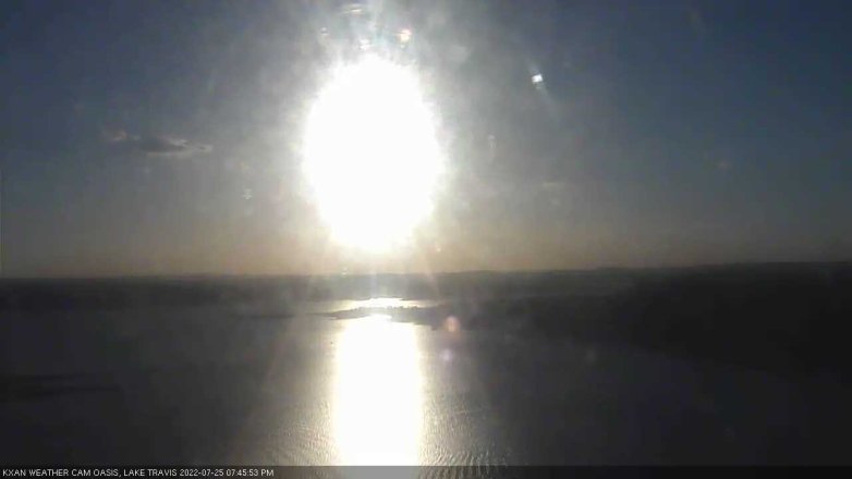 Lake Travis webcam, July 25, 2022 7:45 PM CT