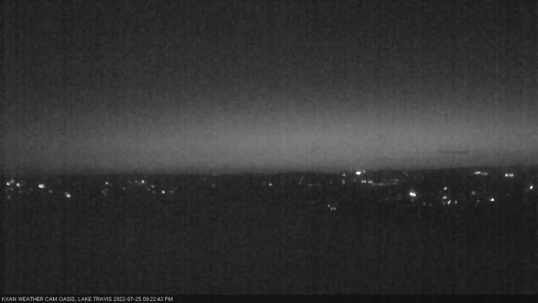 Lake Travis webcam, July 25, 2022 9:25 PM CT