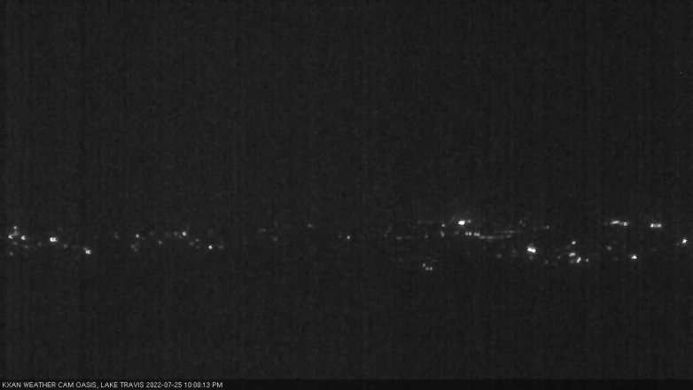 Lake Travis webcam, July 25, 2022 10:00 PM CT