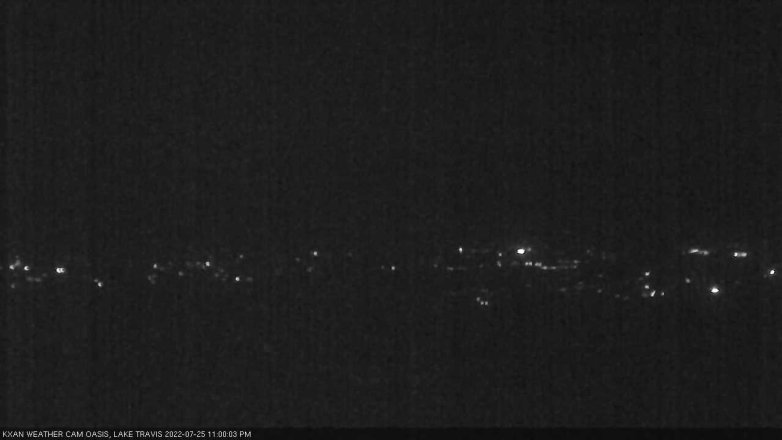 Lake Travis webcam, July 25, 2022 11:00 PM CT