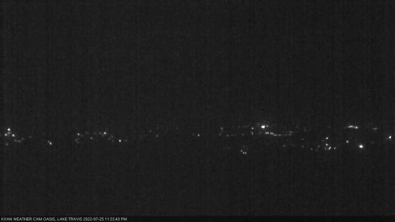 Lake Travis webcam, July 25, 2022 11:25 PM CT
