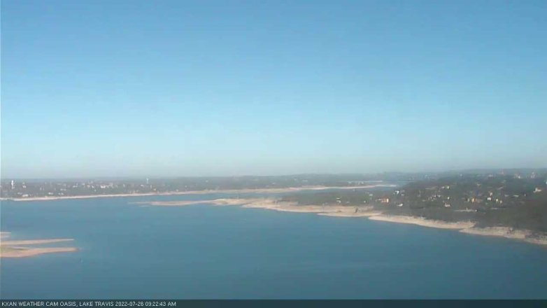 Lake Travis webcam, July 26, 2022 9:25 AM CT