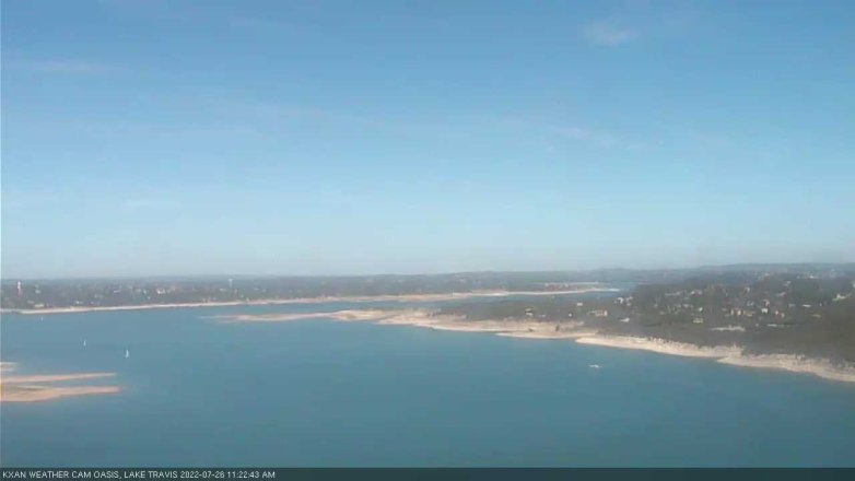 Lake Travis webcam, July 26, 2022 11:25 AM CT