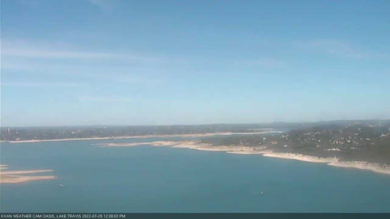 Lake Travis webcam, July 26, 2022 12:00 PM CT
