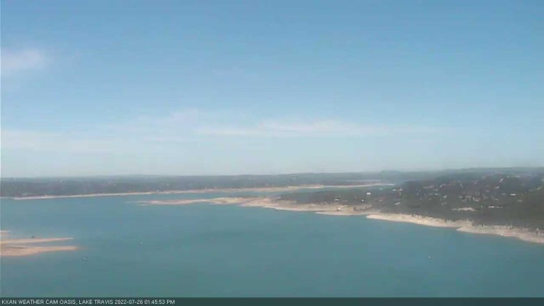 Lake Travis webcam, July 26, 2022 1:45 PM CT
