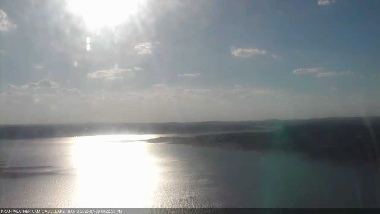 Lake Travis webcam, July 26, 2022 6:25 PM CT