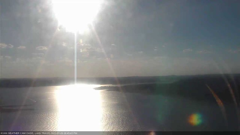 Lake Travis webcam, July 26, 2022 6:45 PM CT