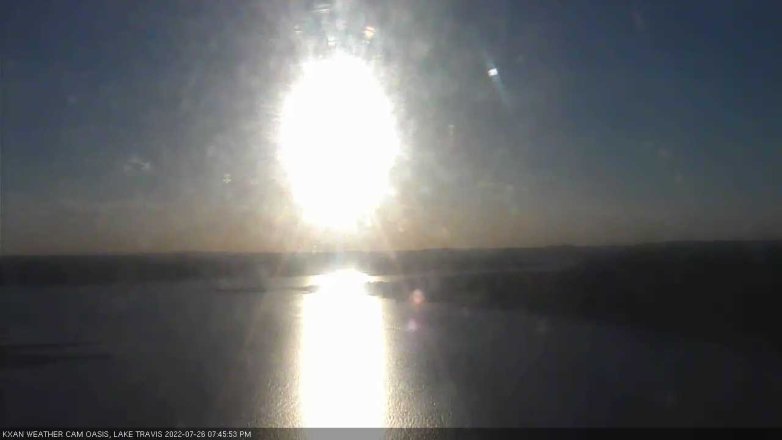 Lake Travis webcam, July 26, 2022 7:45 PM CT