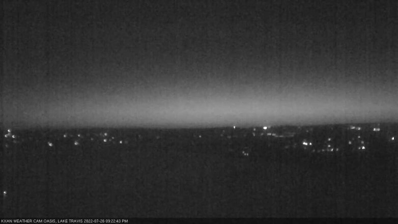 Lake Travis webcam, July 26, 2022 9:25 PM CT