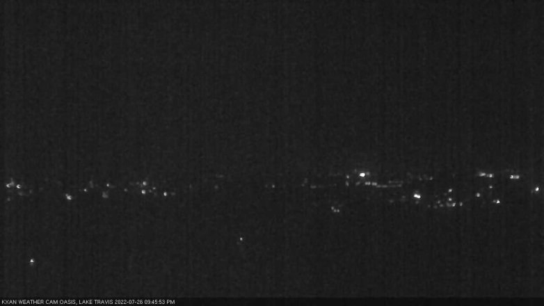 Lake Travis webcam, July 26, 2022 9:45 PM CT