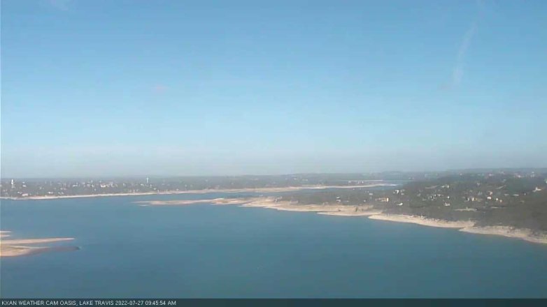 Lake Travis webcam, July 27, 2022 9:45 AM CT