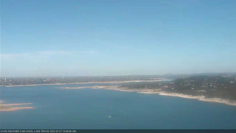 Lake Travis webcam, July 27, 2022 10:45 AM CT