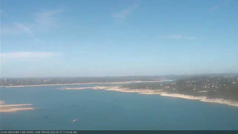 Lake Travis webcam, July 27, 2022 11:25 AM CT