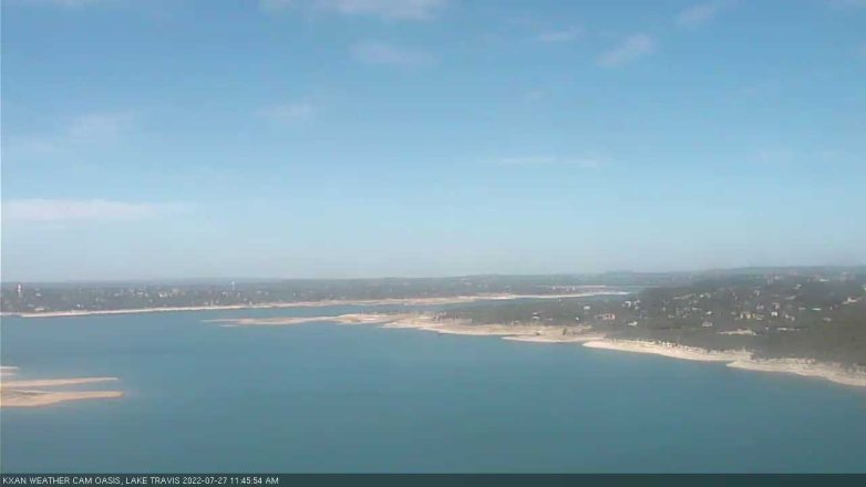Lake Travis webcam, July 27, 2022 11:45 AM CT