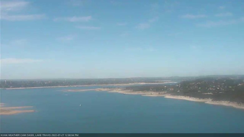 Lake Travis webcam, July 27, 2022 12:00 PM CT