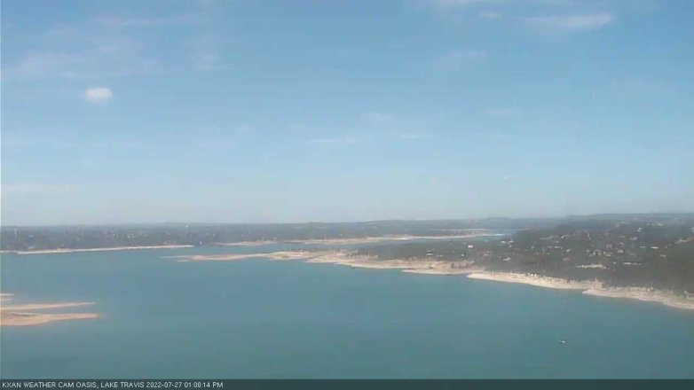 Lake Travis webcam, July 27, 2022 1:00 PM CT