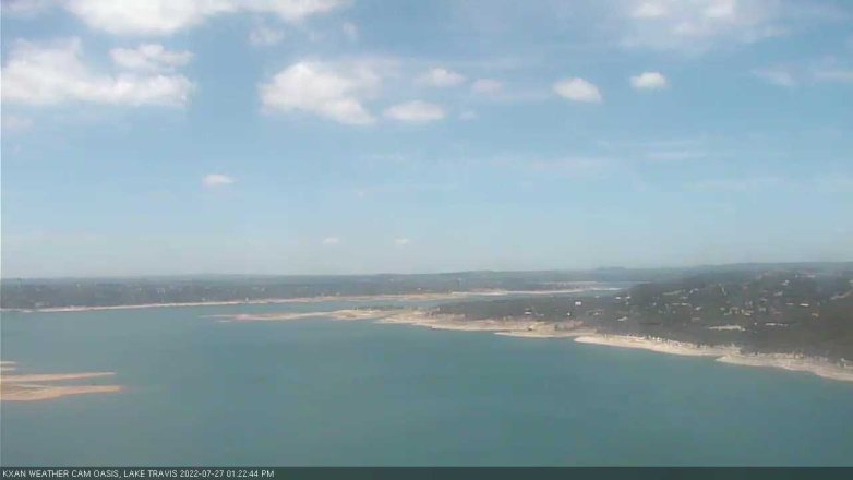 Lake Travis webcam, July 27, 2022 1:25 PM CT