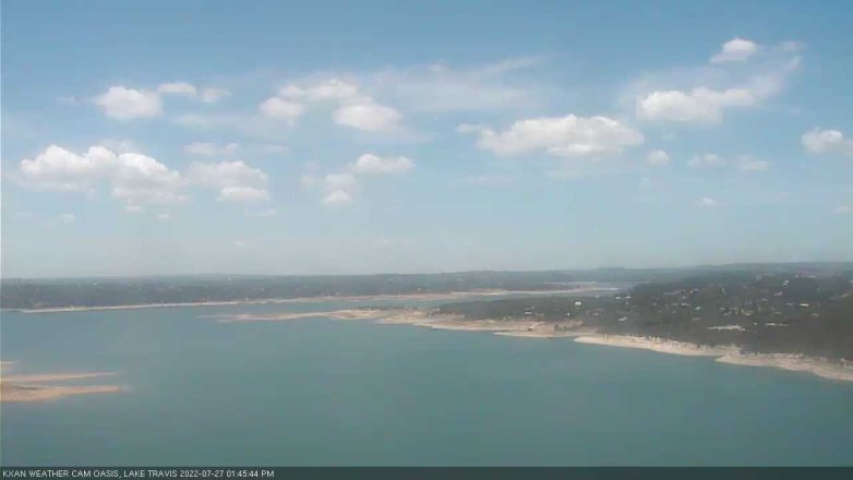 Lake Travis webcam, July 27, 2022 1:45 PM CT