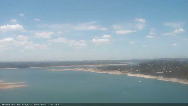 Lake Travis webcam, July 27, 2022 2:00 PM CT