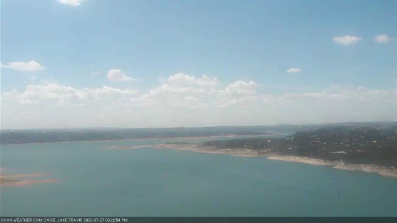 Lake Travis webcam, July 27, 2022 3:25 PM CT