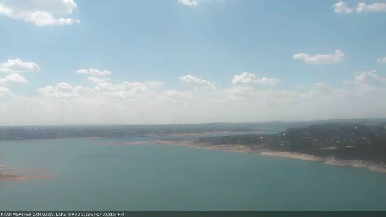 Lake Travis webcam, July 27, 2022 4:00 PM CT