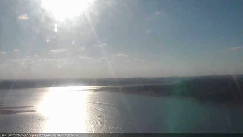 Lake Travis webcam, July 27, 2022 6:25 PM CT