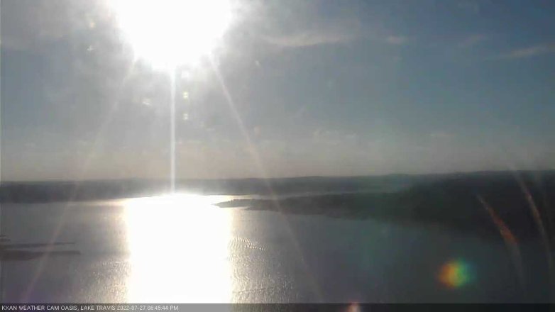 Lake Travis webcam, July 27, 2022 6:45 PM CT