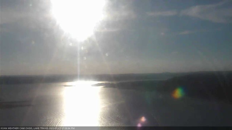 Lake Travis webcam, July 27, 2022 7:00 PM CT
