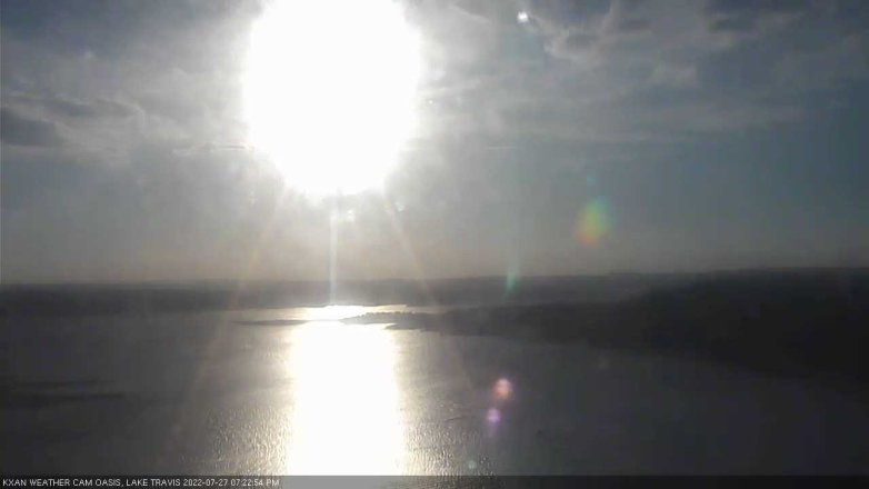 Lake Travis webcam, July 27, 2022 7:25 PM CT