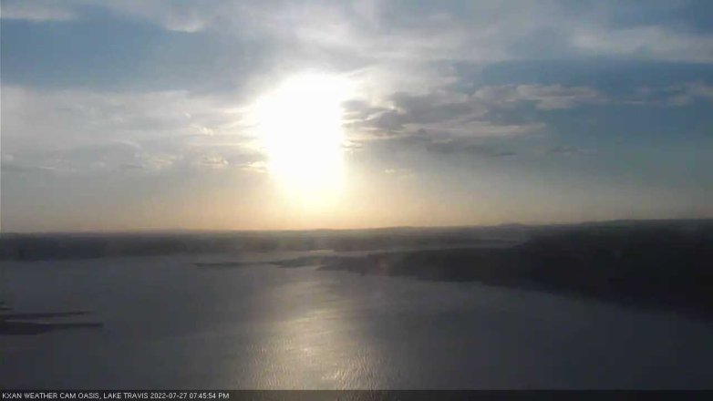Lake Travis webcam, July 27, 2022 7:45 PM CT