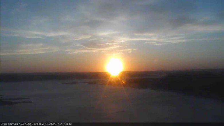 Lake Travis webcam, July 27, 2022 8:25 PM CT