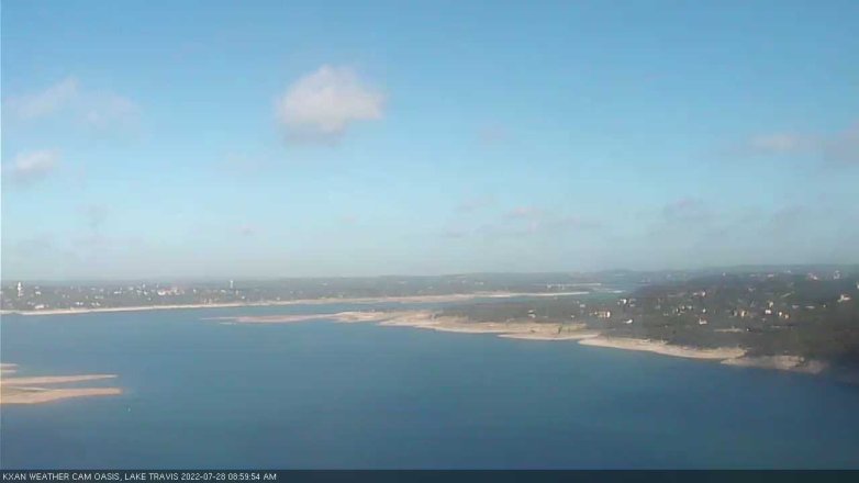 Lake Travis webcam, July 28, 2022 9:00 AM CT