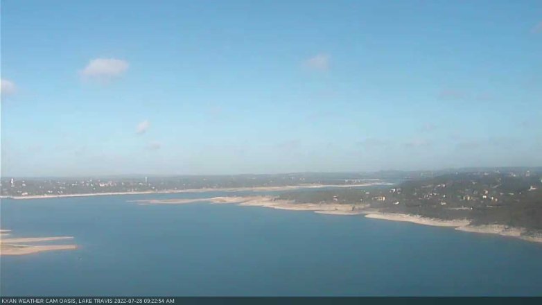 Lake Travis webcam, July 28, 2022 9:25 AM CT