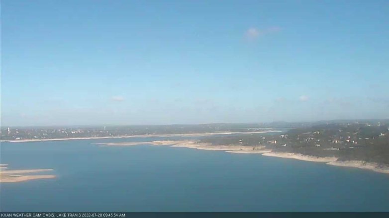 Lake Travis webcam, July 28, 2022 9:45 AM CT