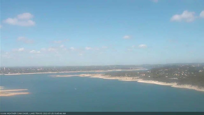 Lake Travis webcam, July 28, 2022 10:45 AM CT