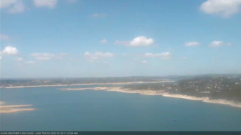 Lake Travis webcam, July 28, 2022 11:25 AM CT