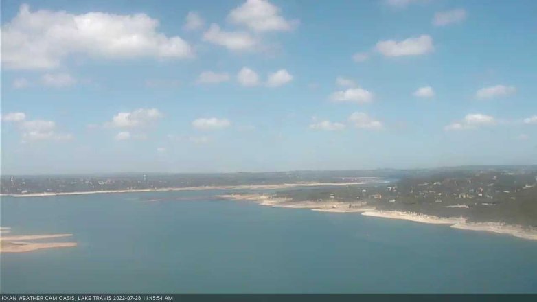 Lake Travis webcam, July 28, 2022 11:45 AM CT