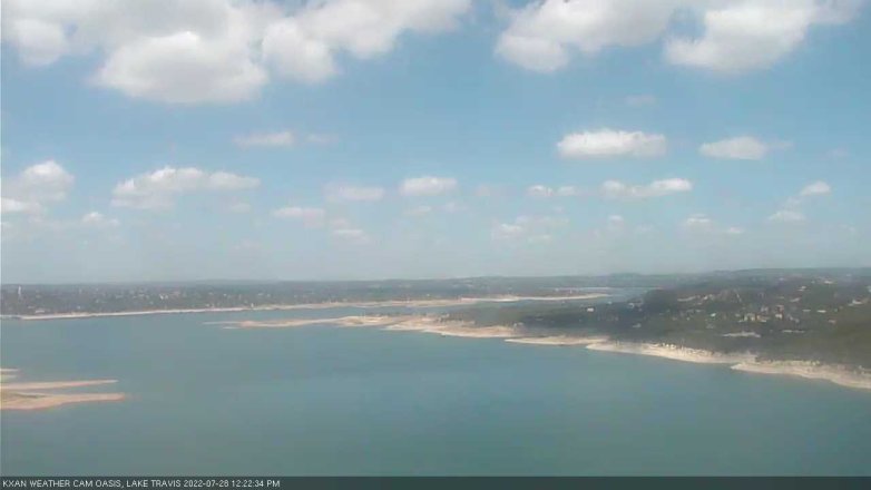 Lake Travis webcam, July 28, 2022 12:25 PM CT