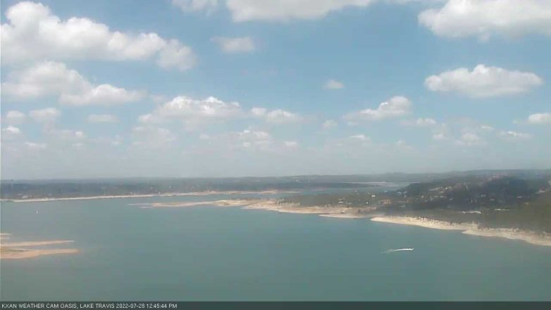 Lake Travis webcam, July 28, 2022 12:45 PM CT
