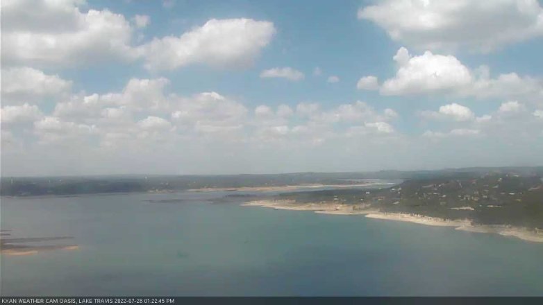Lake Travis webcam, July 28, 2022 1:25 PM CT