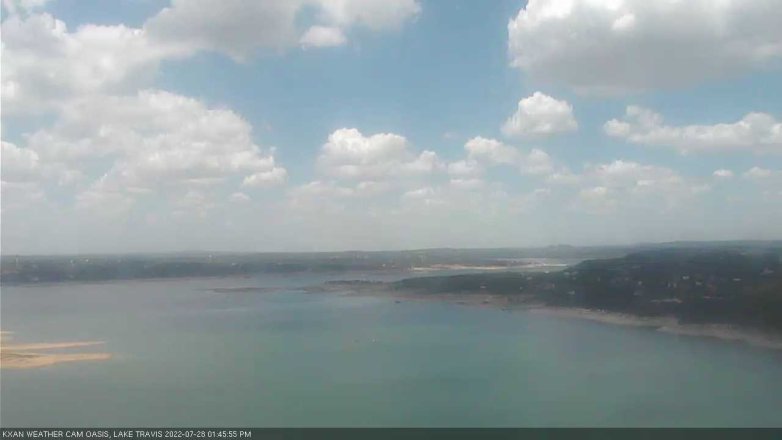 Lake Travis webcam, July 28, 2022 1:45 PM CT