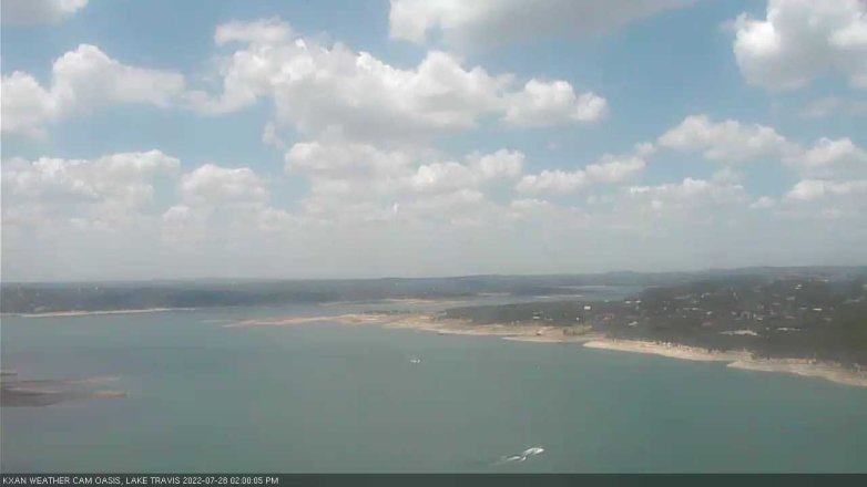 Lake Travis webcam, July 28, 2022 2:00 PM CT