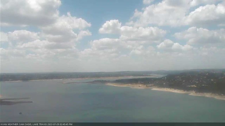 Lake Travis webcam, July 28, 2022 2:45 PM CT