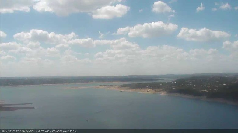 Lake Travis webcam, July 28, 2022 3:25 PM CT